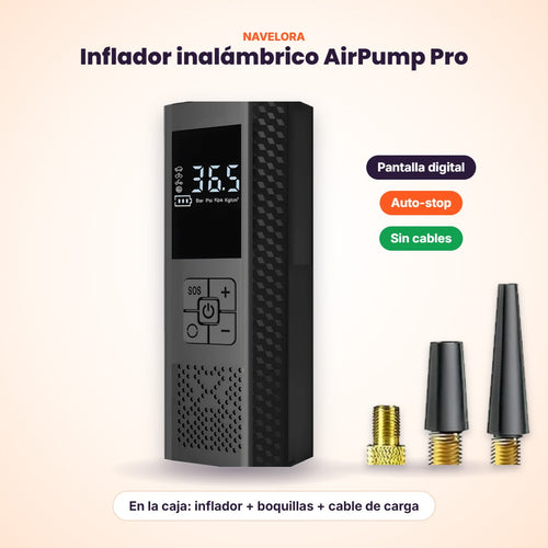 Inflador inalámbrico AirPump Pro con boquillas