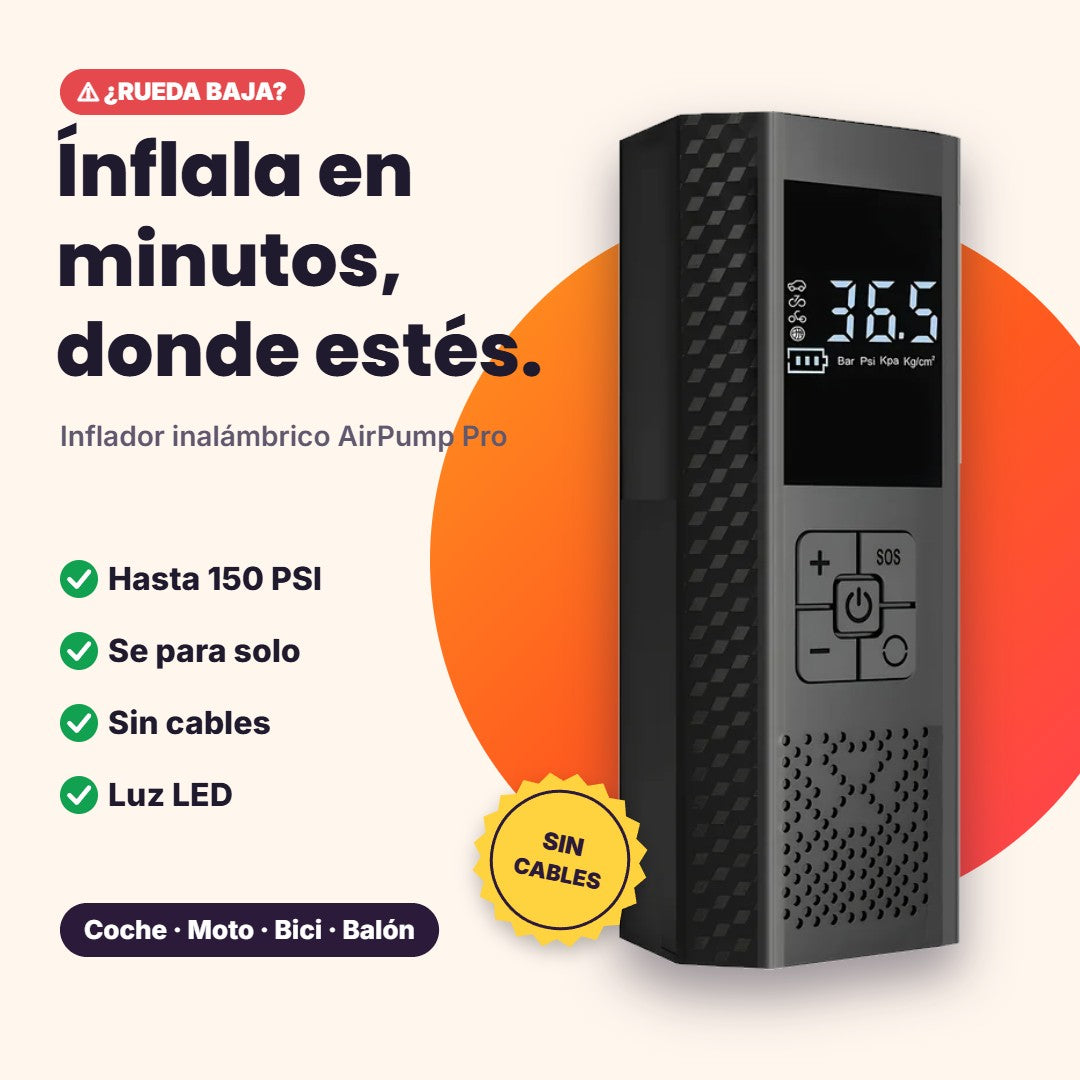 Inflador inalámbrico AirPump Pro: infla tus ruedas donde estés