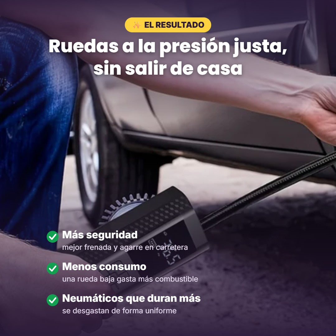 Inflador de Ruedas Inalámbrico AirPump Pro – Infla en Minutos, Donde Estés
